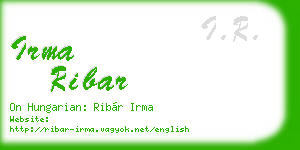 irma ribar business card